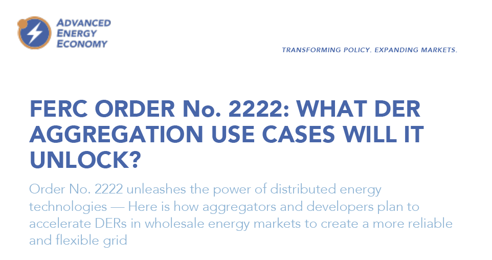 FERC Order No. 222: What DER Use Cases Will It Unlock