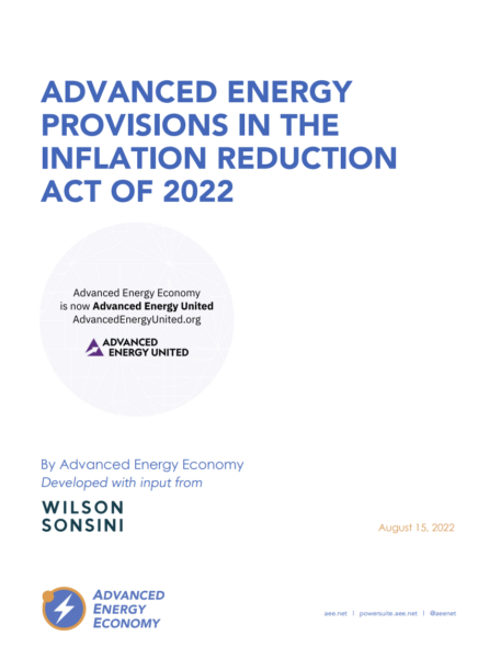 Advanced Energy Provisions in the Inflation Reduction Act