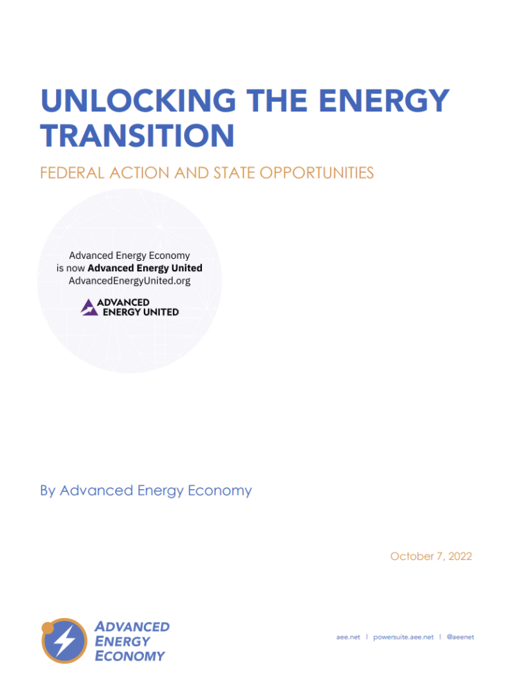 Unlocking the Energy Transition