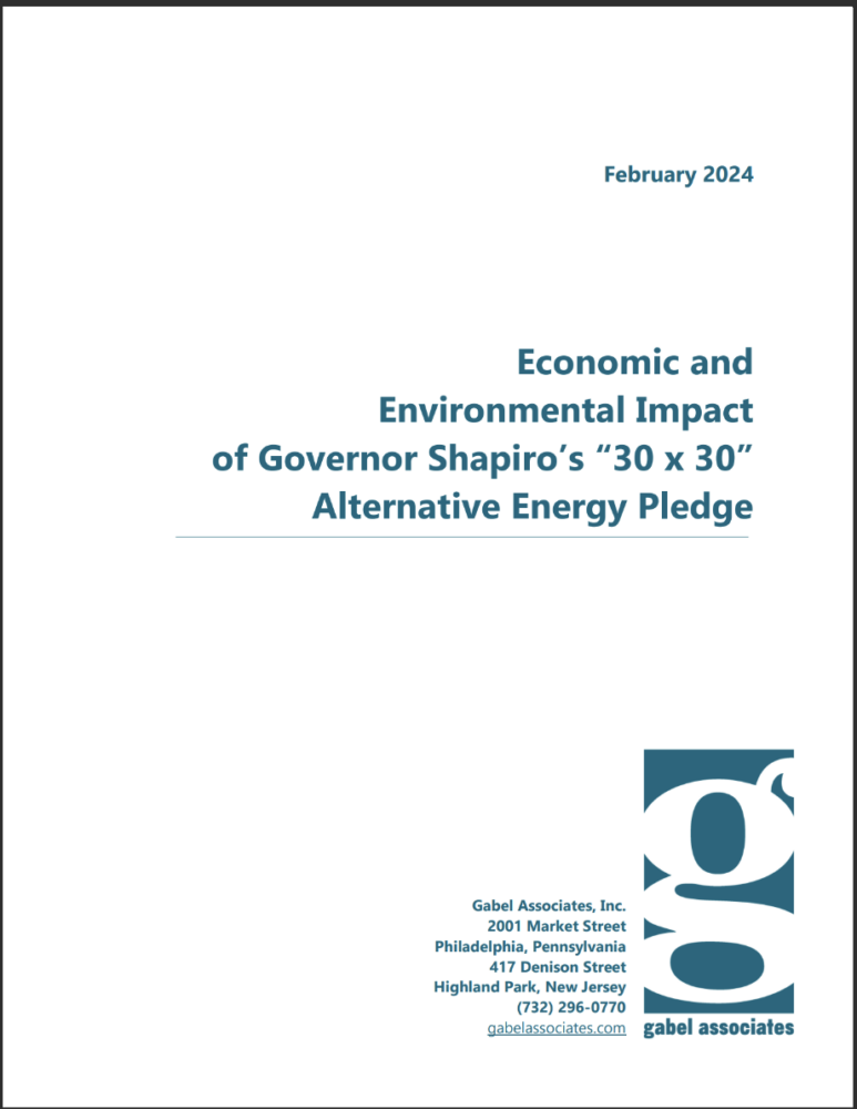 Economic and Environmental Impact of Governor Shapiro’s “30 x 30” Alternative Energy Pledge