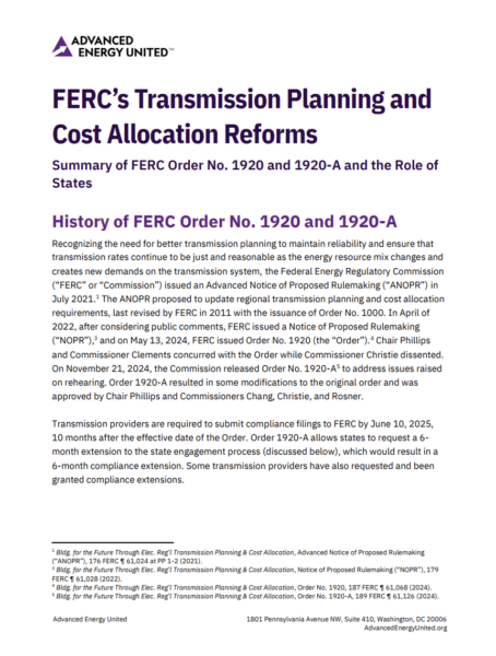 Understanding FERC Order 1920 and 1920-A: Transmission Planning, Cost Allocation, and State Implications