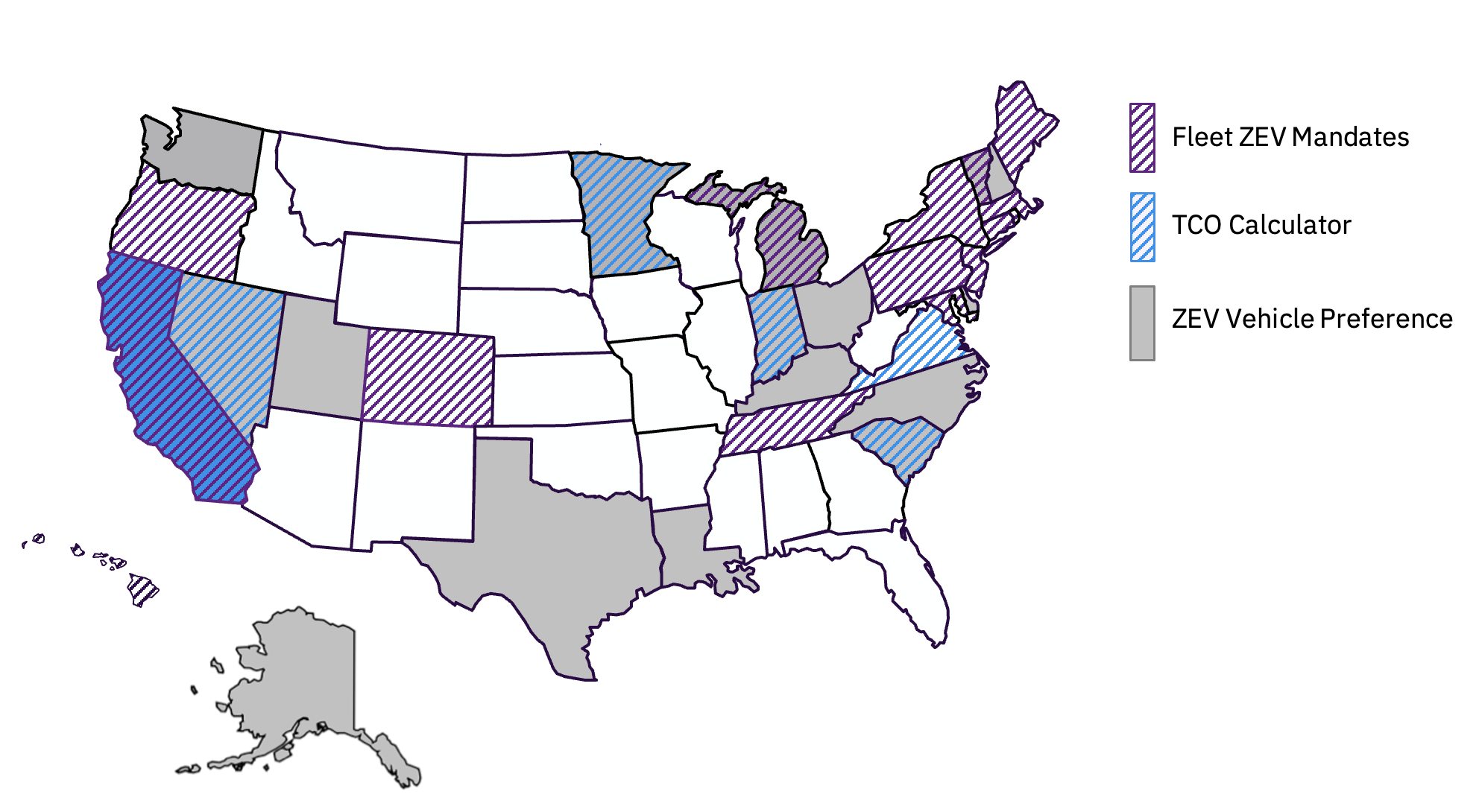 2025 State Fleet Electrification Map