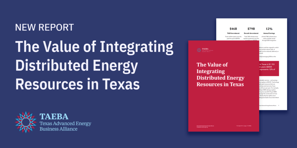 The Value of Integrating Distributed Energy Resources in Texas Web