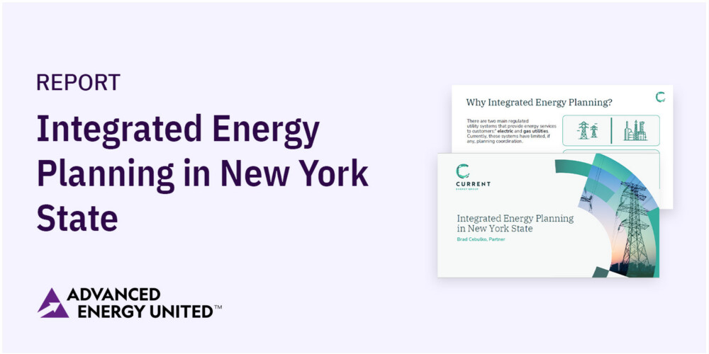 Integrated Energy Planning in New York State